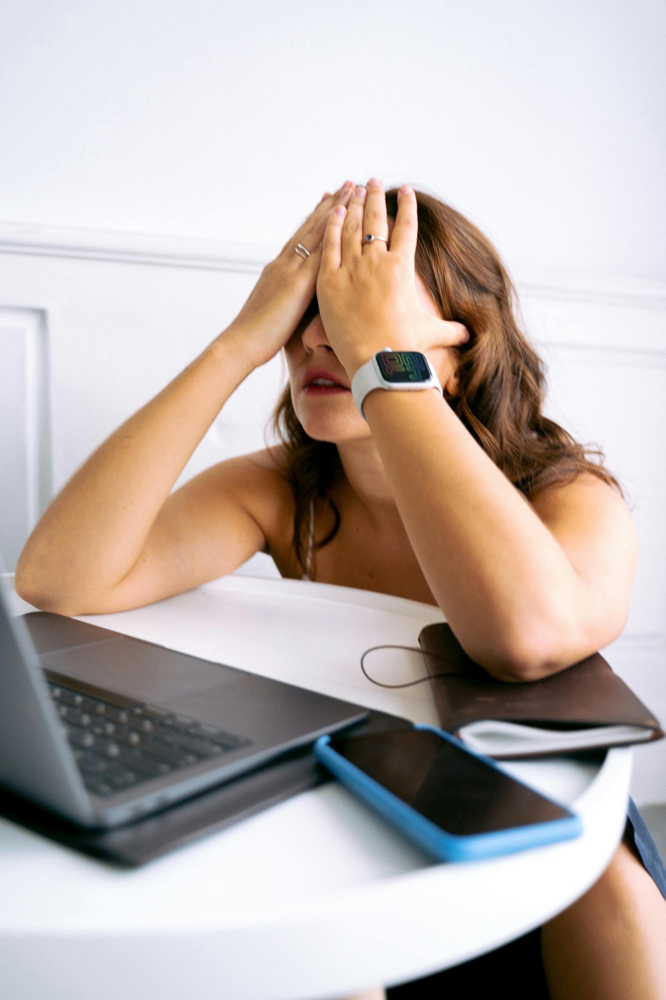 Frustrated founder struggling with content creation